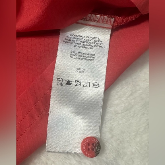 Columbia Red Casual Button Down Shirt Short Sleeves - Picture 12 of 15